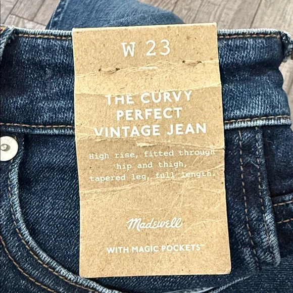 Madewell The Curvy Perfect Vintage High Rise Blue Jeans